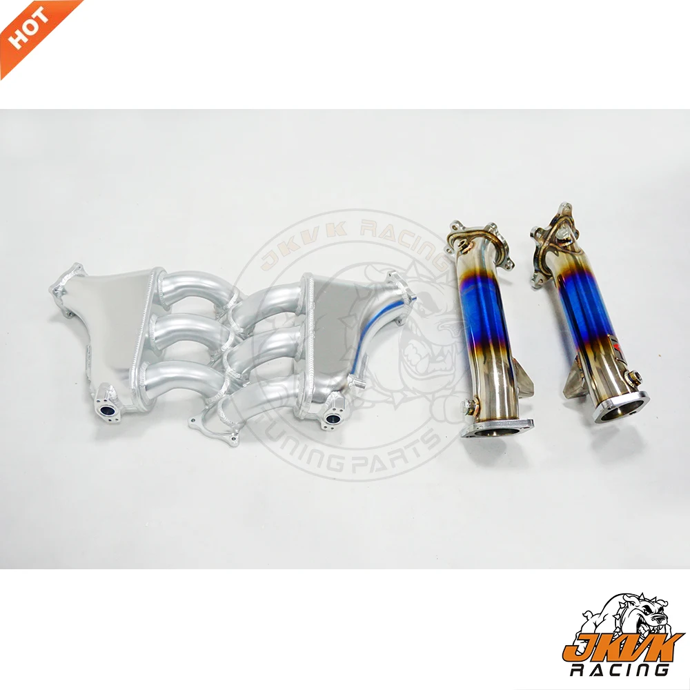 

JKVK RACING Performance Billet Intake Manifold+ TITANIZE CATLESS Downpipe For GT R R35 VR38DETT With W/O Injector Port 2009-2016