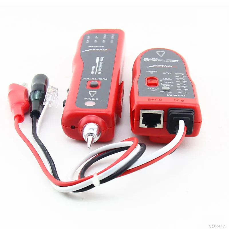 NOYAFA NF-806R Network Cable Tester  Wire Tracker RJ45 RJ11 with Alligator Clip Cable Track