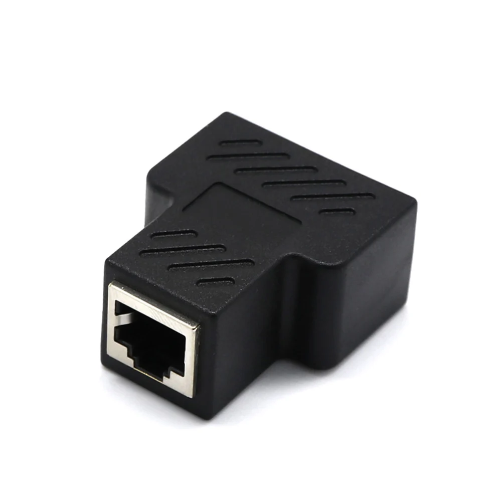 1 To 2 Ways Ethernet Cable Adapter Lan Cable Extender Splitter for Internet Cable Connection 1 Input 2 Output