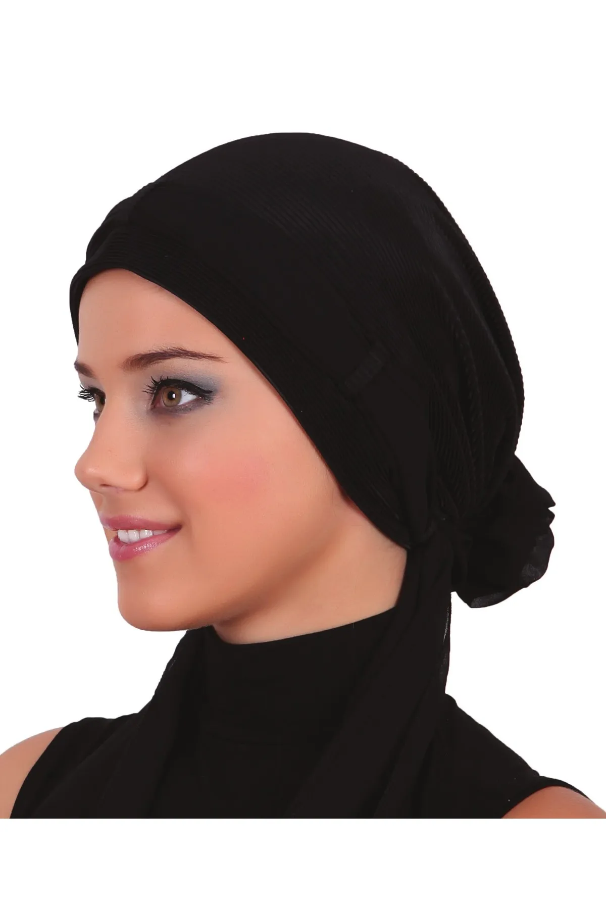 2022 New Fashion Pleat With Scarf Ready Made Turban Hijab Bonnet Scarf Cancer Cap Special Women Product Beret Bandana Muslim Chemo All Season Rib