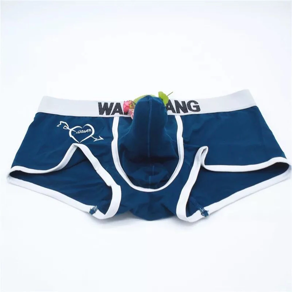 

Scrotum Separation Men Boxer Underwear Big Penis Sheath Boxershorts Men Cotton Elephant Panties Sexy Underpants Heart Print XXL