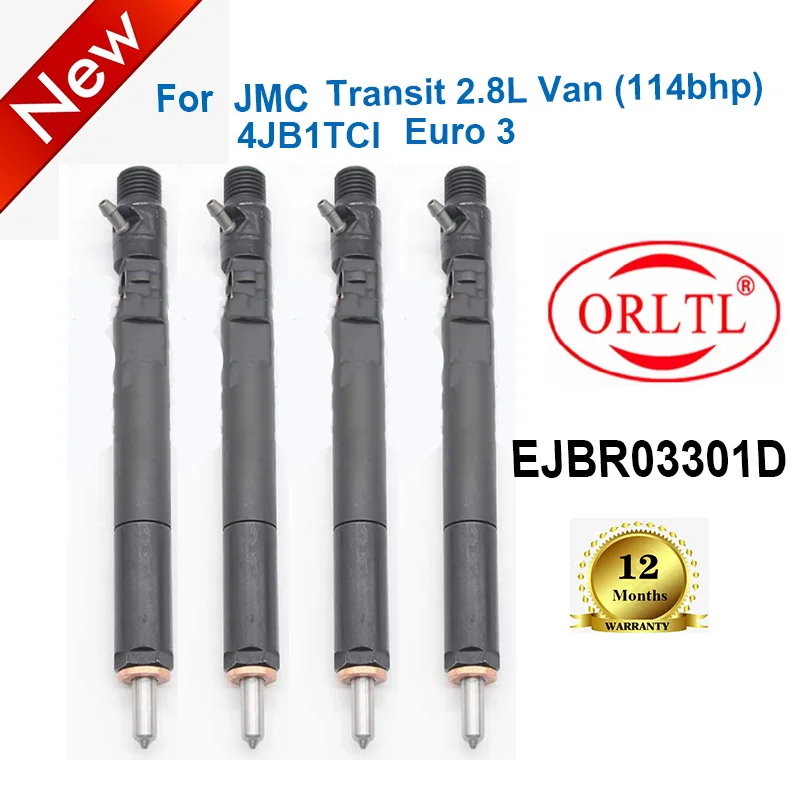 4PC EJBR03301D Nozzle EJBR03401D A6640170021 6640170221 Injector EJBR04501D 6640170021 For SSANGYONG Kyron Actyon JMC Euro 4/3