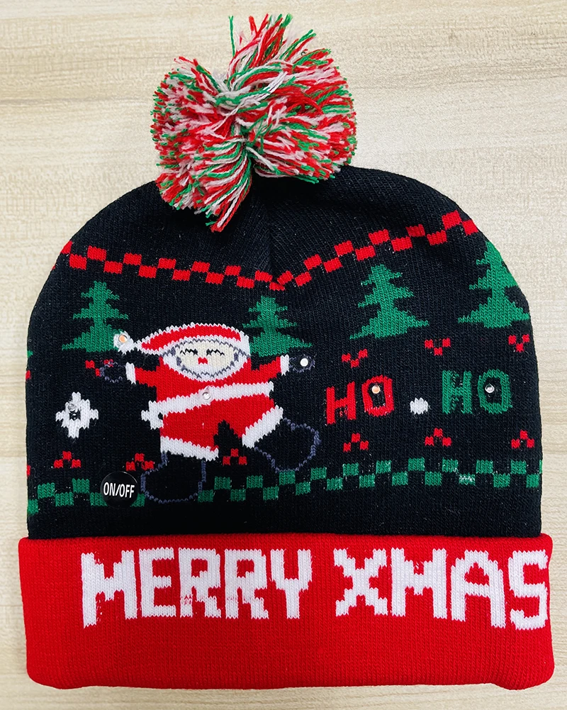 Cappello Di Natale TUONROAD Con Luci LED - Unisex, Luminoso, 3 Modalità, Morbido E Caldo, Per Festa