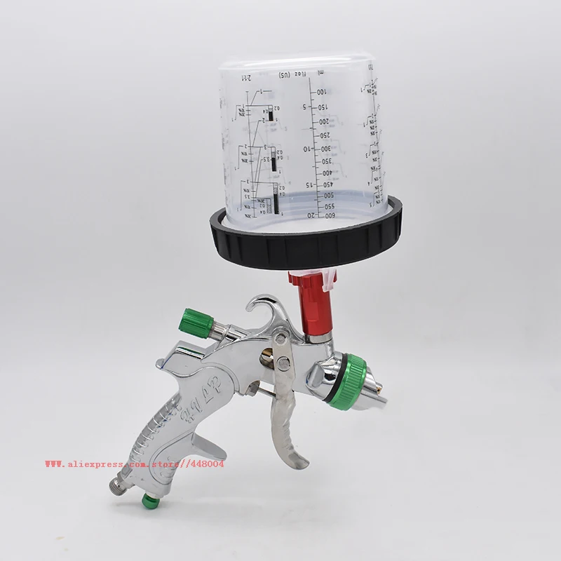 PISTOLA DE PULVERIZACIÓN por gravedad HVLP, con taza sin limpieza, boquilla de 1,4mm, 1,7mm, 2,0mm, 600CC, taza mezcladora de pintura, PISTOLA DE PULVERIZACIÓN manual profesional
