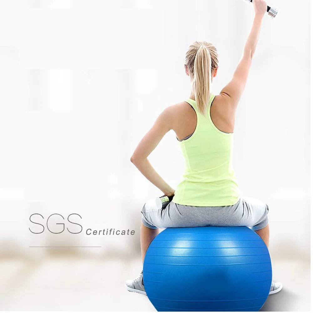 Pelota de Yoga de equilibrio, Bola de Yoga de Fitness de 55-75cm, antideslizante y antiexplosión, bola Extra gruesa para parto embarazada con bomba