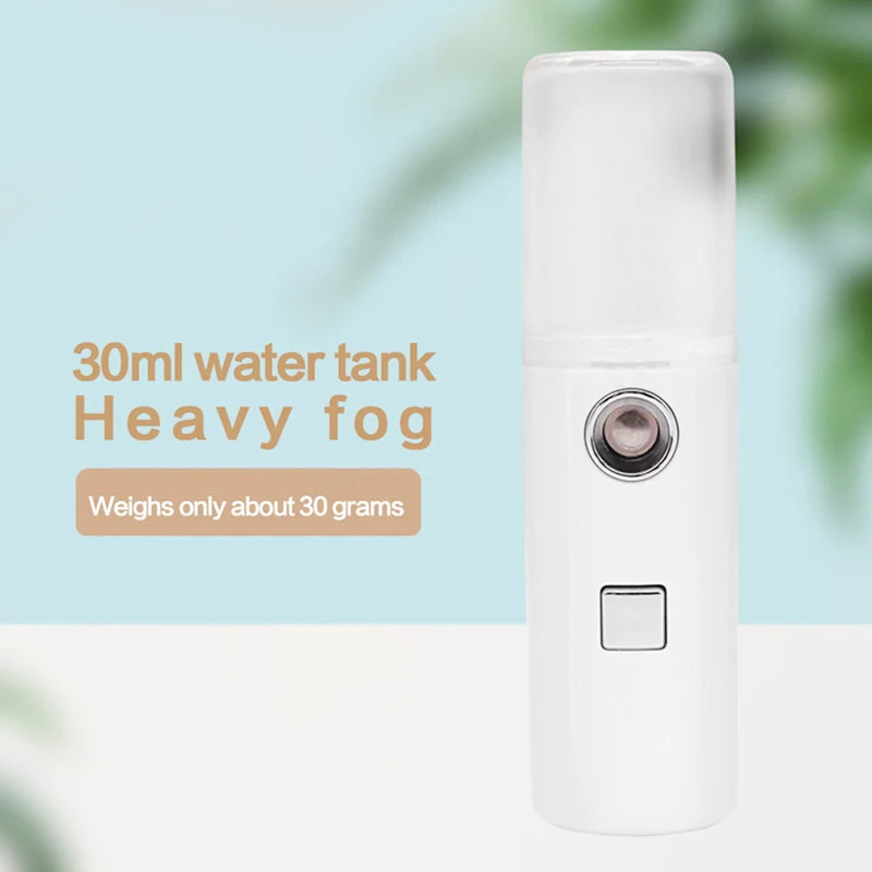 مرطب وجه صغير محمول ، شحن USB ، مبخر للوجه ، رذاذ الماء ، محمول ، سعة 30 مللي