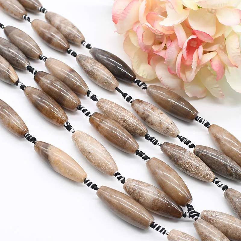 1 strands/lot Natural Oval  Brown Agate  Loose Beads For DIY Bracelet Necklace Jewelry Making Strand 15\