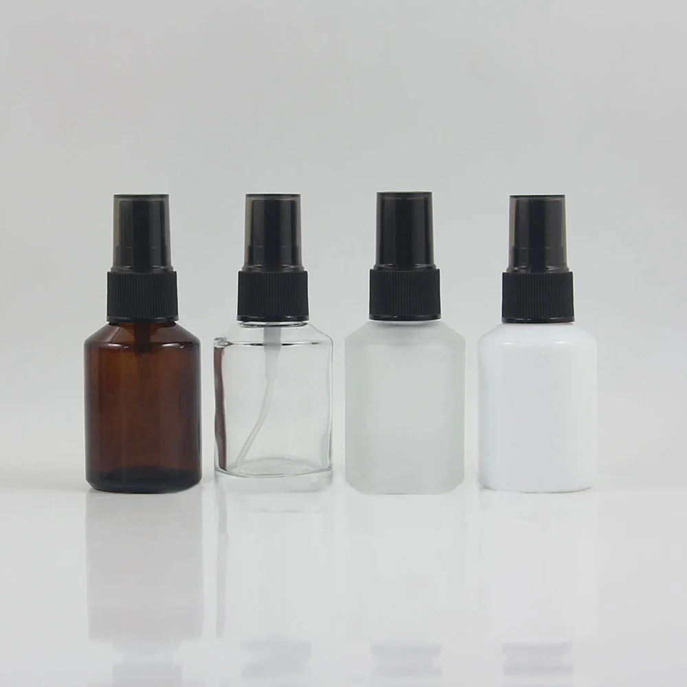 

Wholesale 30ml spray bottle cosmetic with pump, glass bottle with fine mist spray 50pcs