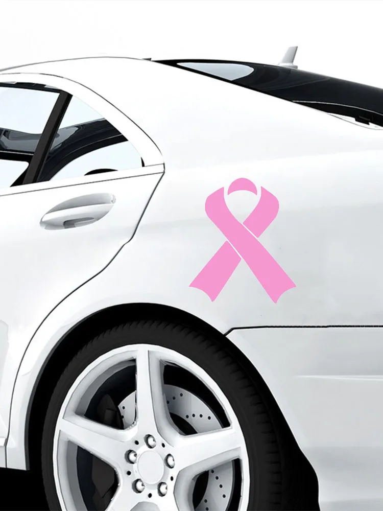 Fuzhen Boutique Decals Exterior Accessories Car Stickers Pink Ribbon Bow Graphics Decals Fight Breast Cancer DecorationCar