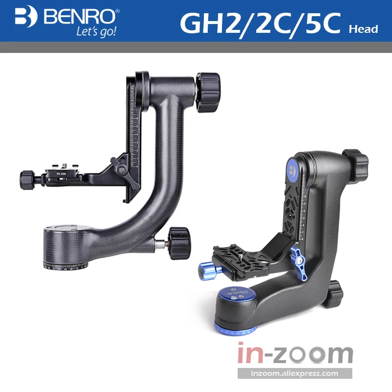 Benro GH2 GH2C GH5C MINI Professional Gimbal Head GH-2 Aluminum Gimbal Heads For Heavy Telephoto Lenses Camera Tripod