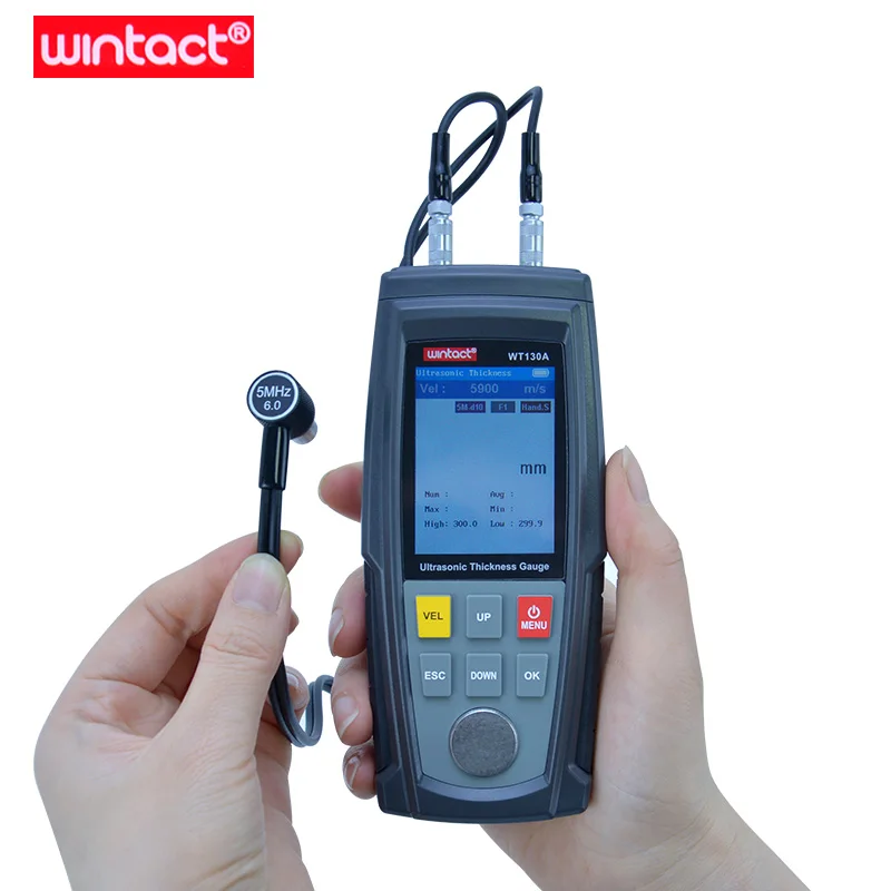 Outest Digital Ultrasonic Espessura Medidor Metal Plate Tester Plástico e Vidro Medição Largura