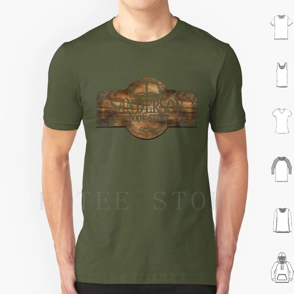 Sanderson Bookstore T Shirt DIY Big Size 100% Cotton Bookstore Books Sanderson Sisters Sanderson Salem Ma Salem Cat