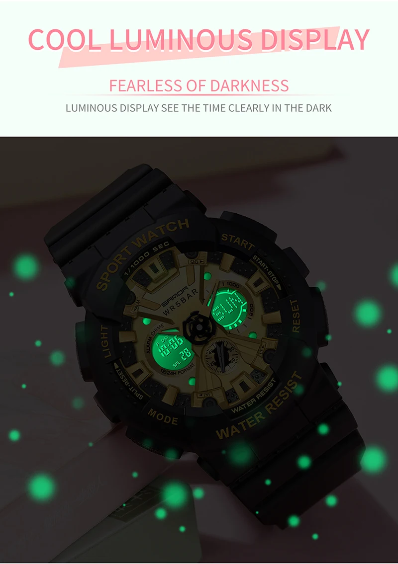 Women's LED Digital Sports Watch description 19
