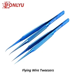 RELIFE Titanium Alloy Precision Flying Wire Blue Tweezers For Mobile Phone Soldering Motherboard BGA Fingerprint Repair Tool Set