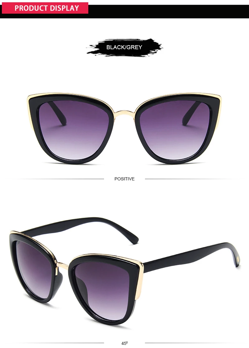 Klassische Cateye Frauen Sonnenbrille Vintage Anti-glare Cat Eye Sonnenbrille Weibliche Mode Leopard Driving Shades UV400 – Detail 7