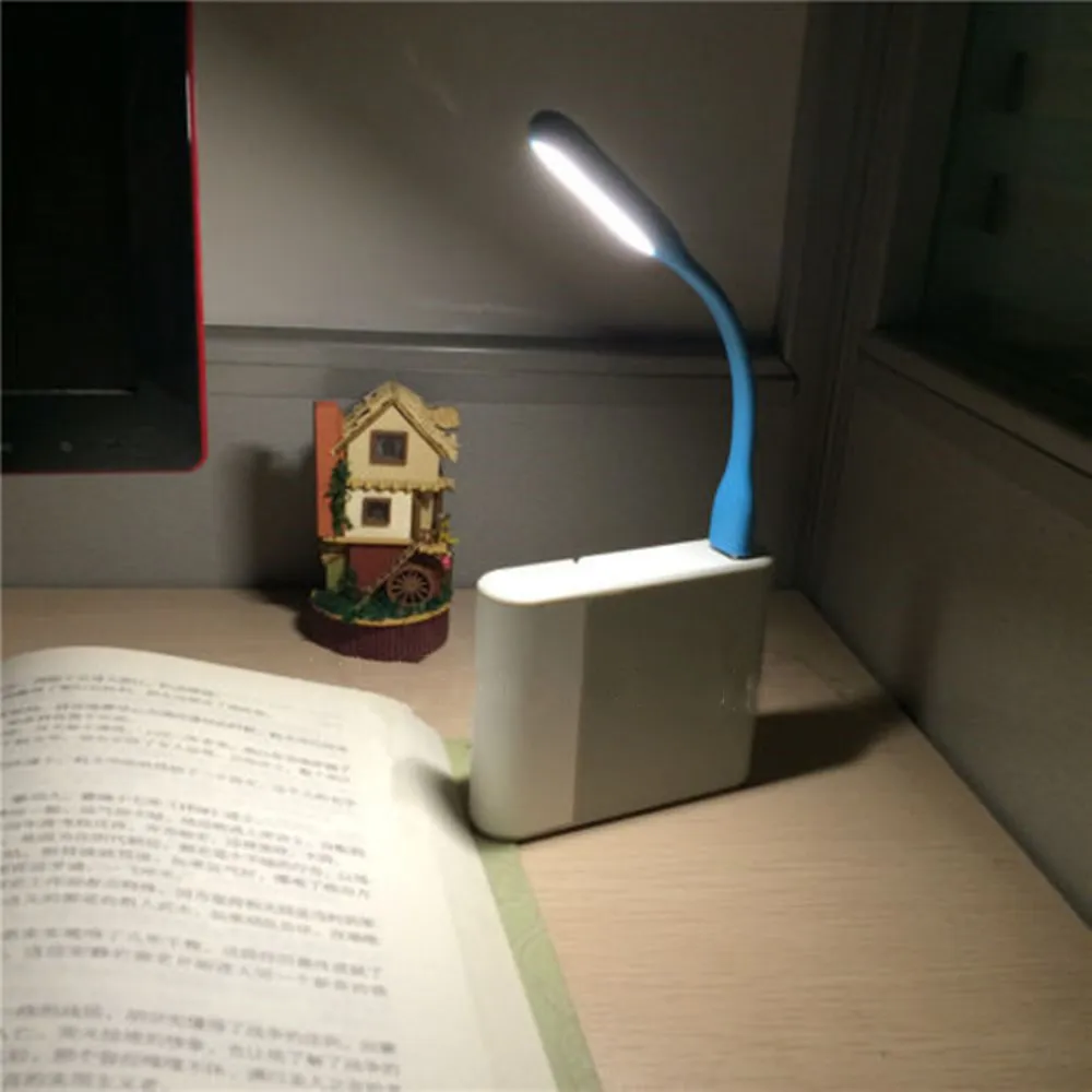 Mini Flexible USB Table Lamp 5V Gadgets Portable Function For Power Bank PC Laptop Notebook USB Reading Light Camping White