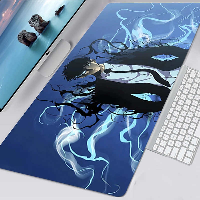 Mousepad Solo livellamento accessori da gioco Tappetino per Mouse antiscivolo Anime XXL Tappetino per Mouse Tappetino per Mouse L Tappetino per tastiera Tapis De Souris