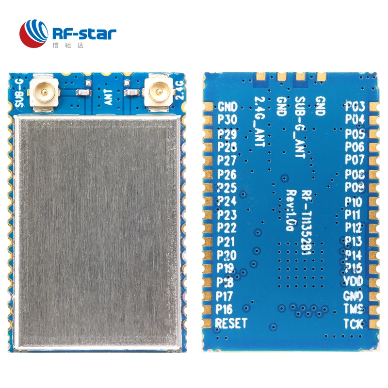 CC1352R Bluetooth 5.1 868 MHz 915 MHz Zigbee Wireless M-BUS 6LoWPAN Long Range Module RF-TI1352B1 for Sub 1GHz 2.4GHz Radio Sys