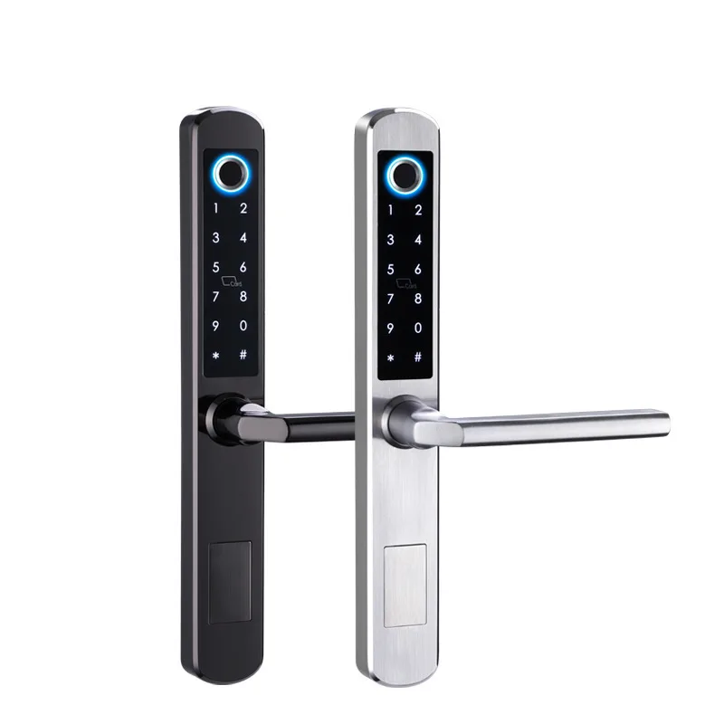 EGFirtor Smart Door Lock TTLock Fingerprint Touch Screen Password IC Card Mechanical Key EU Cylinder Electronic Door Locks