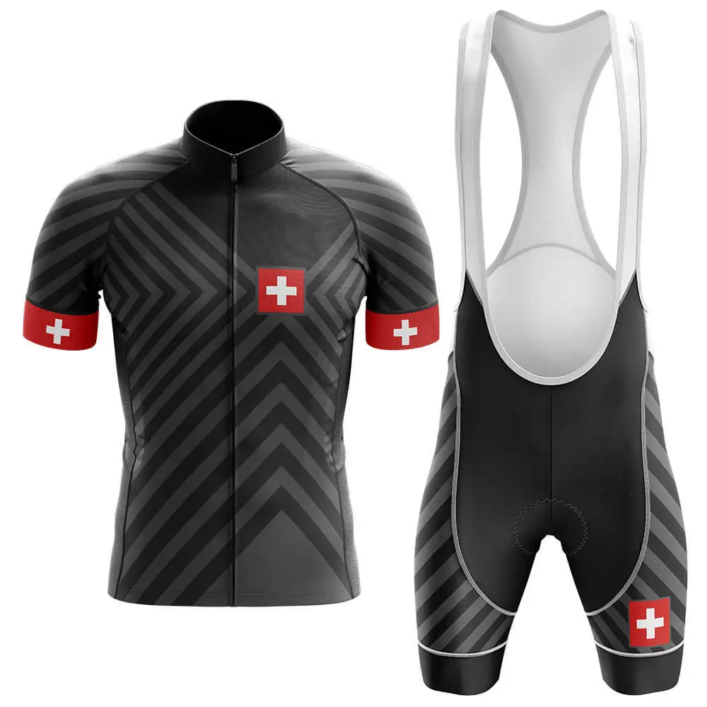 Swiss National Flag Cycling Suit, Summer Uniform, Bike Set, Mountain Bike, Racing Sportswear, Cycling Jersey, New, 2024