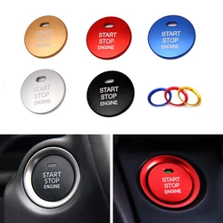 Car Styling Aluminum Alloy Engine Start Stop Button Ring Cover Interior Decorative Trim For Mazda 3 Axela CX-3 CX-4 CX-5