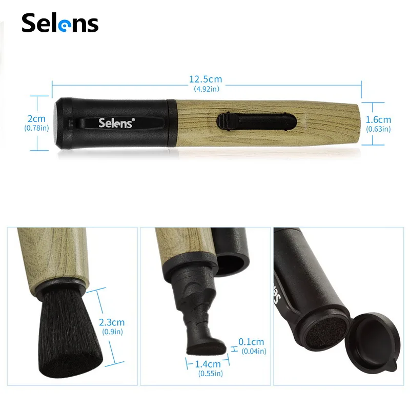 Selens Lens Cleaner Camera Pen Cleaning Brush For Filter Camera Binocular Camcorder Telescope For Canon For Nikon For Sony