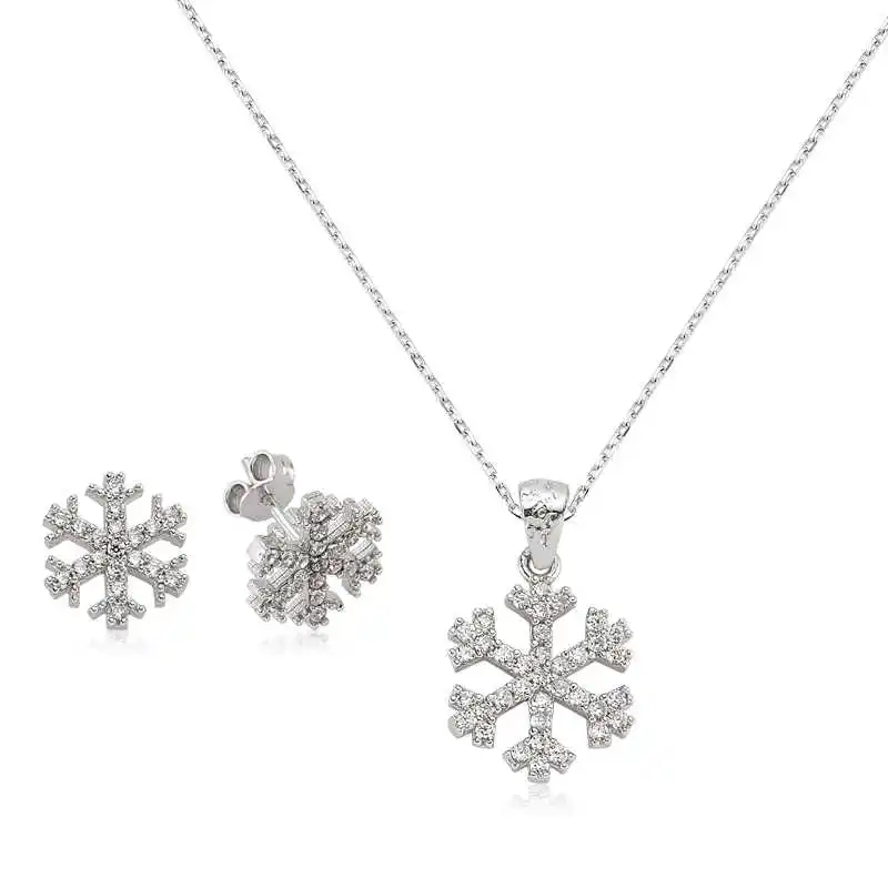 Silver Snow Snowflake Lady Set