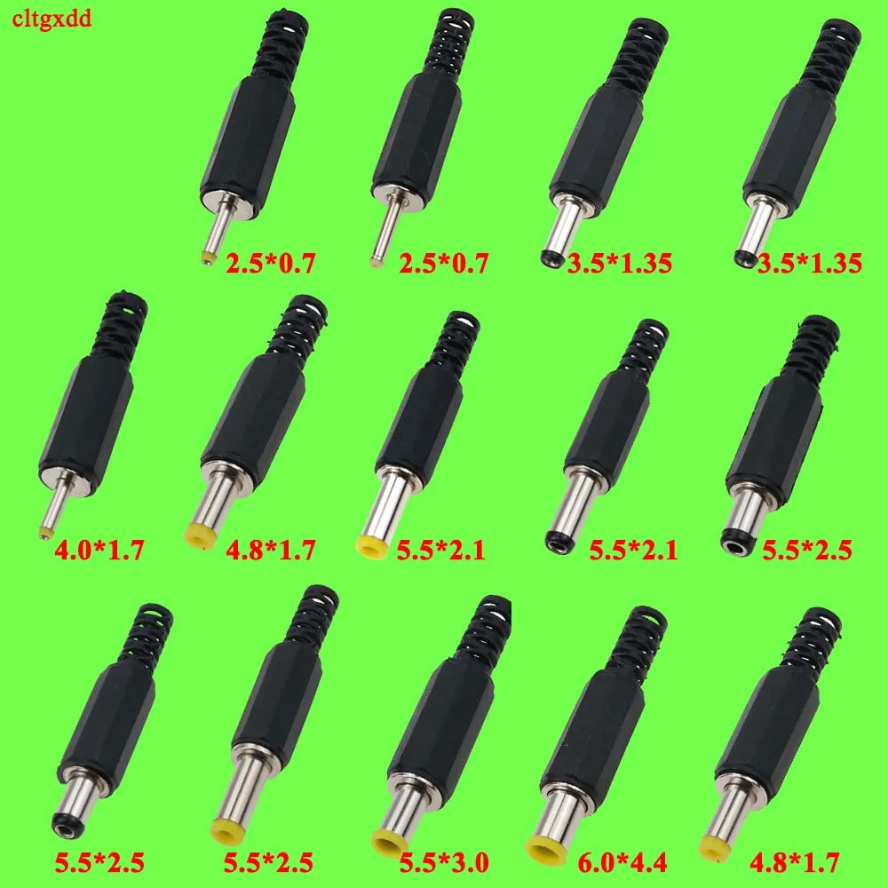 cltgxdd 1pcs 5.5*2.1mm to 5.5*2.5 4.8*1.7 4.0*1.7 3.5*1.35 6.0*4.4 5.0*3.0 2.5*0.7mm DC Power Plug DC Power Splitter Adapter