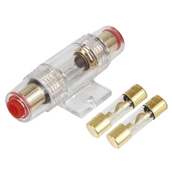 X Autohaux 4 6 8 Gauge AGU Fuse with AWG In-Line Holder 10A 15A 20A 30A 40A 50A 60A 70A 80A 100A for Car Audio System 32V