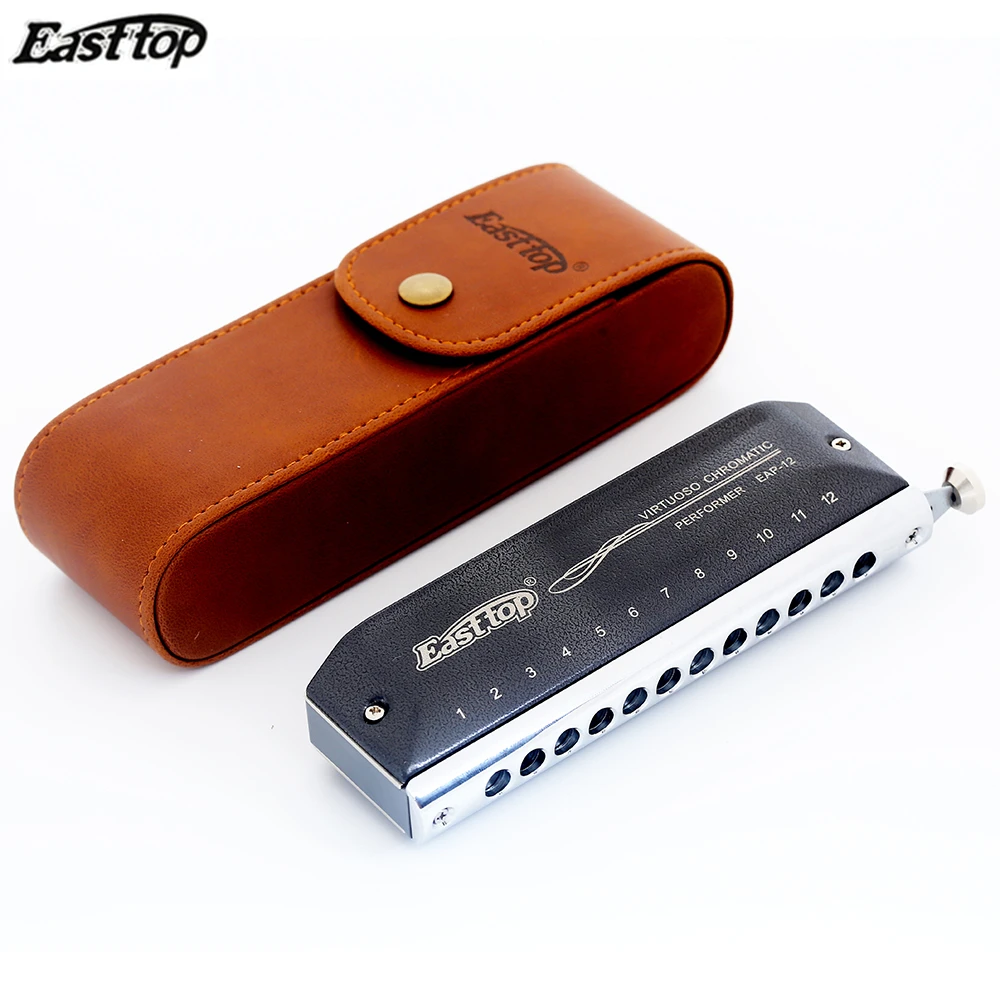 

New Easttop Chromatic Harmonica 12 Holes 48 Tone Mouth Organ Harp Key Of C /A/ B /G/bB Musical Instruments EAP-12