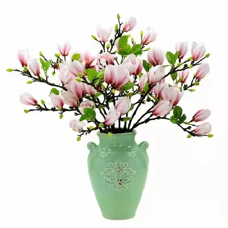 68cm Artificial Magnolia Flower Is Suitable For Flower Arrangement In The Living Room, Wedding Banquet Venue, And Garden Layout