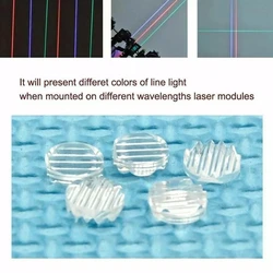 5pcs 200nm-1100nm Plastic Line Beam Lens Optional For RGB IR Lasers 30/45/60/90/120 Degree 5 Choices