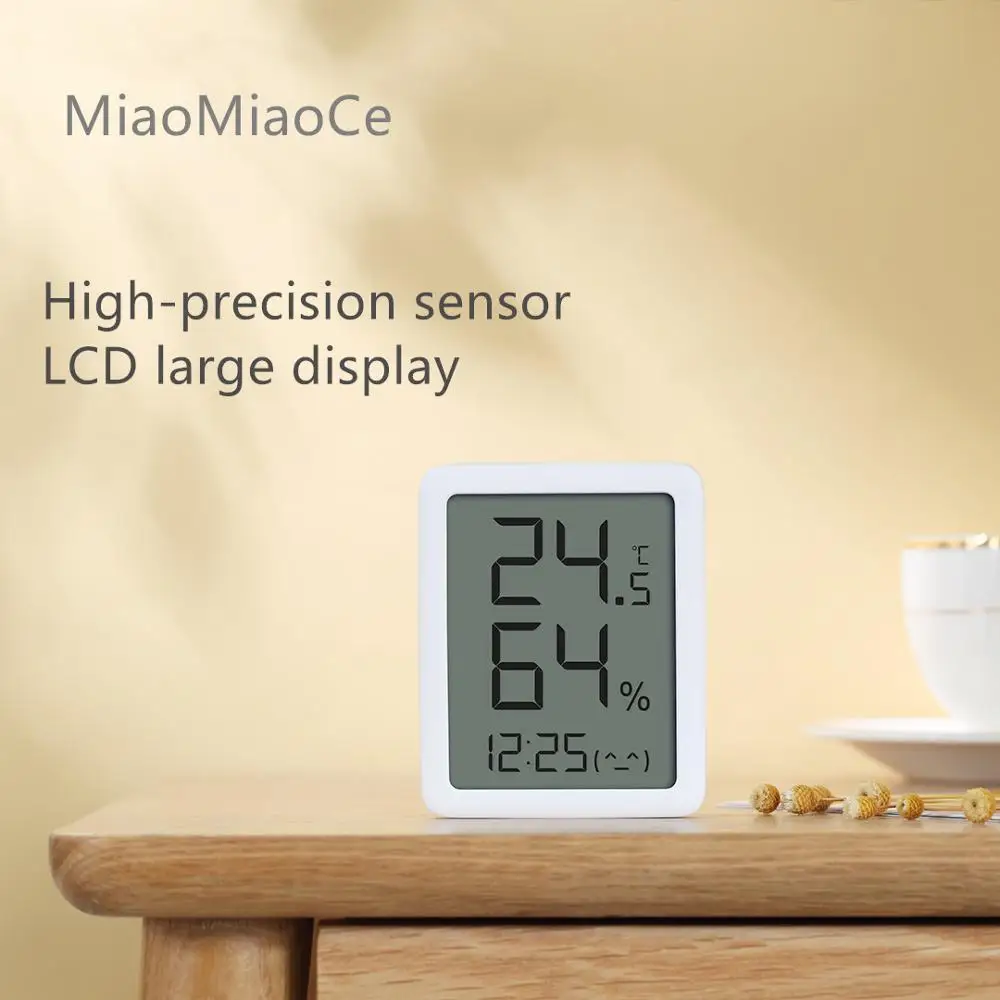 Youpin miaomiaoce MMC Screen LCD Large Digital display Thermometer Hygrometer Temperature Humidity Sensor from Youpin