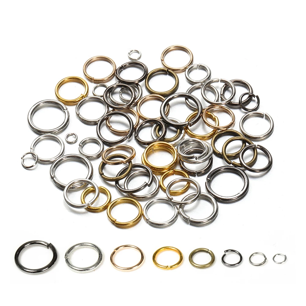 200pcs/lot 3 4 6 7 8 10mm Split Ring Jump Rings for Jewelry Making Earring Necklace Ring Connectors Diy Accessories Supplies