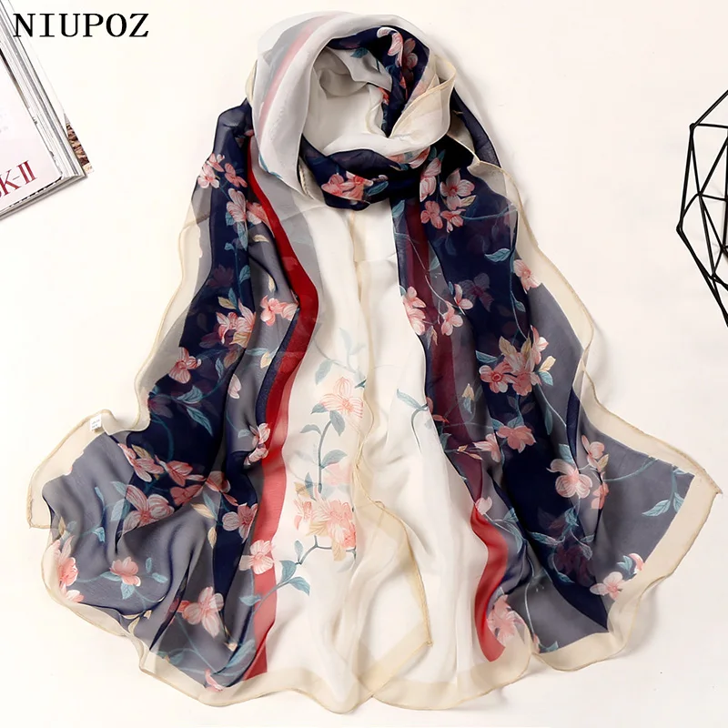 Cor múltipla folha de lótus flor chiffon georgette bandana cachecol feminino foulard longo xale verão elegante hijab 50*160cm