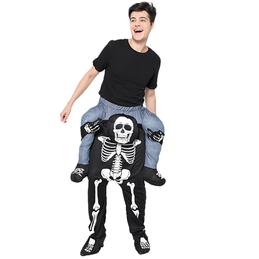 Tag der Toten Kostüm Skeleton Männer Scary Cosplay Halloween Kostüm für Frauen Gothic Horror Hosen Teufel Disguise Karneval Party