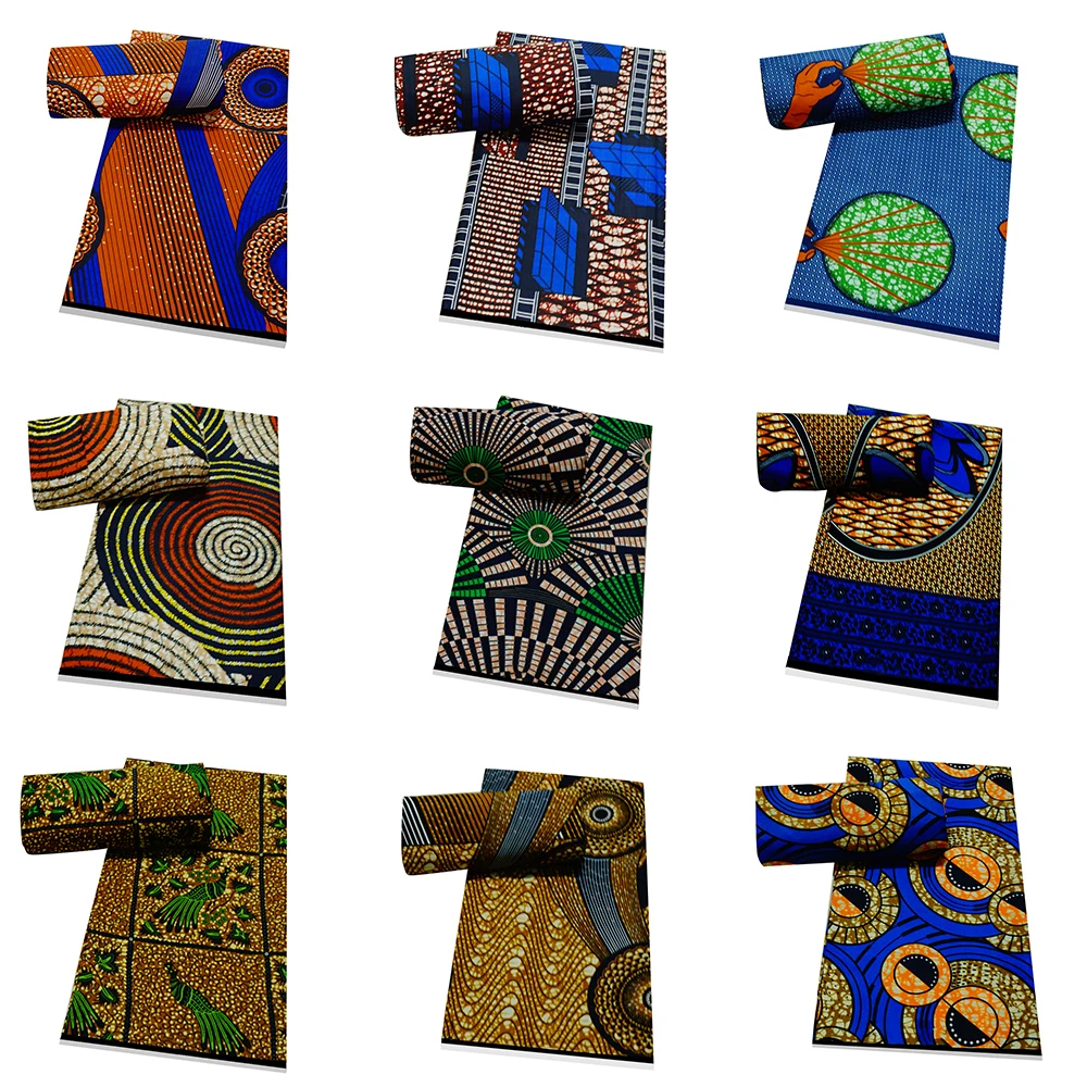 African 100% Polyester Wax Prints Fabric Ankara New Design Wax High Quality African Fabric For Party Dress