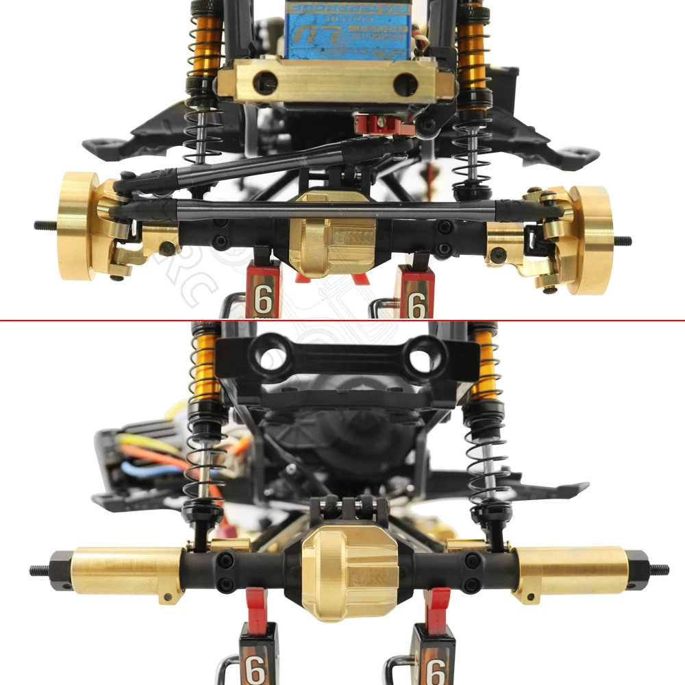 AR44 Brass Differential Cover Steering Knuckles Servos Bracket Counterweight for 1/10 AXIAL SCX10 II 90046 90047 Upgrade Parts