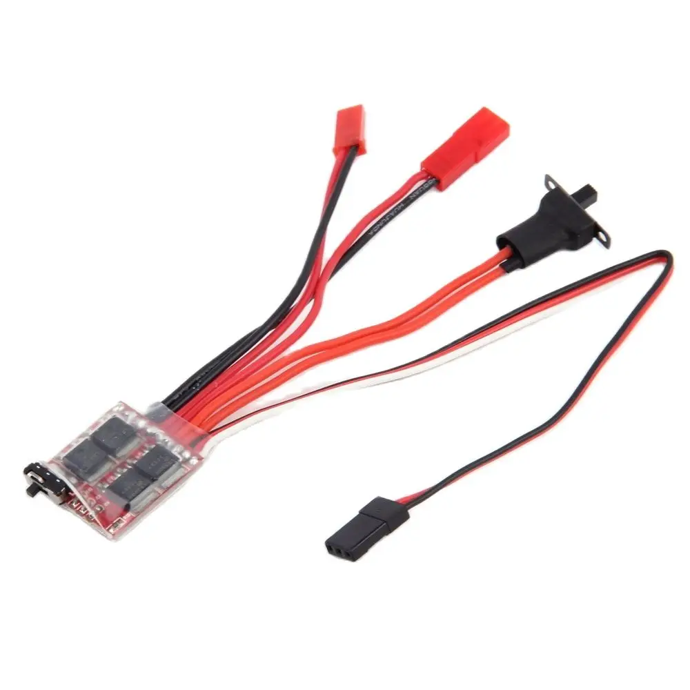 RC Mini 20A ESC Motor Speed RC ESC 2KHz Forward Reverse Brush Brake RC 2S for SCX24 Controller Boat Car Prototank Top Regulator