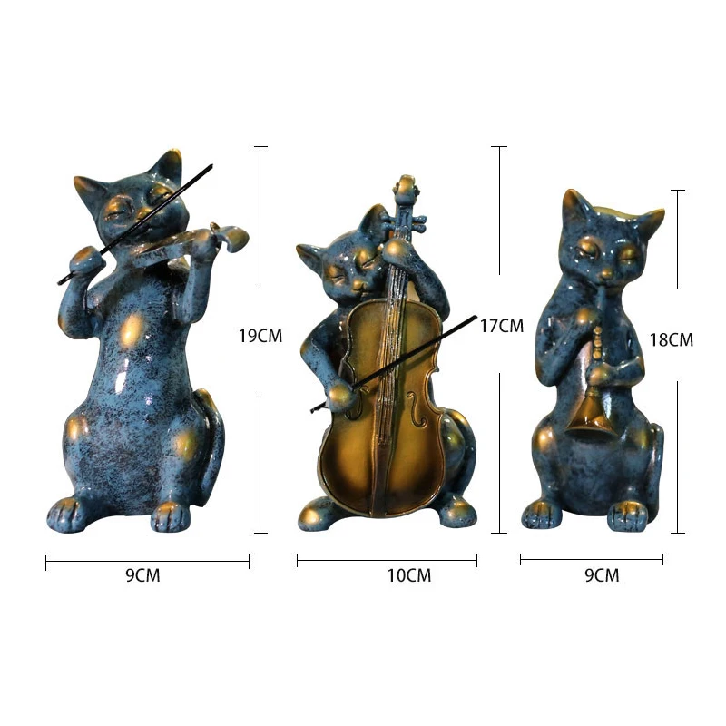 Art Creative Cute Animal resin cat creative miniature Figurine Craft teraryum fairy garden miniatures Mini home decor