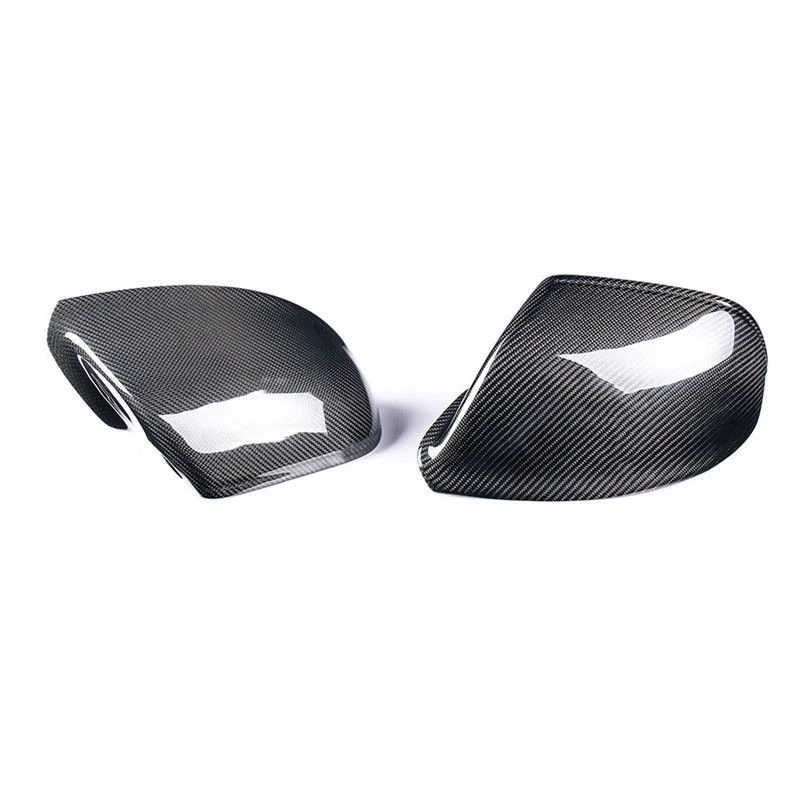 Mirror Cover For Audi Q5 SQ5 8R 09-16 Q7 4L 10-15 With Lane Assist Exterior Side Carbon Fiber Rearview Rear View Cap Case Shell 