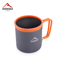 Widesea Camping Aluminum Cup Outdoor Mug Tourism Tableware Picnic Cooking Equipment Tourist Coffee Drink Trekking Hiking