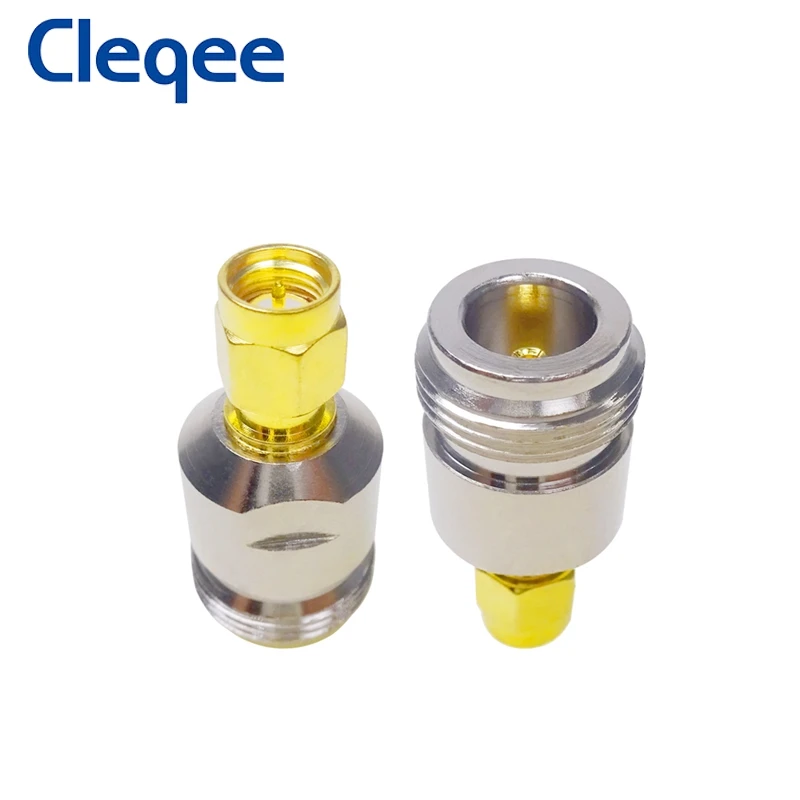 Cleqee 1 قطعة SMA ذكر إلى N شاحن أنثي RF موصل اختبار محول