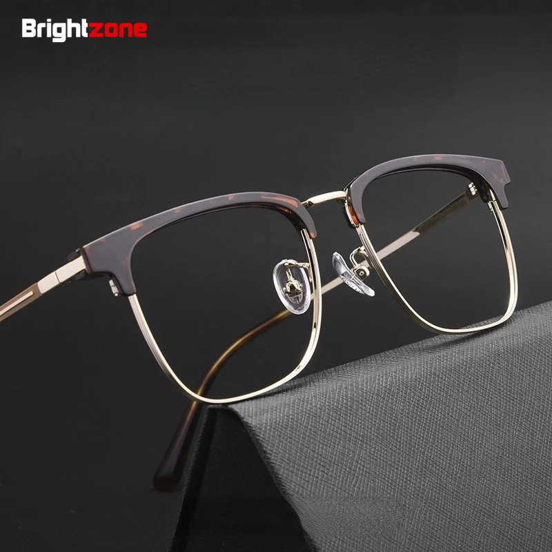 

Excellent Quality Ultra Light Pure IP B Titanium Gafas Retro Eyebrow Men's Business Square Glasses Sight Eye Frame Optik Gozluk