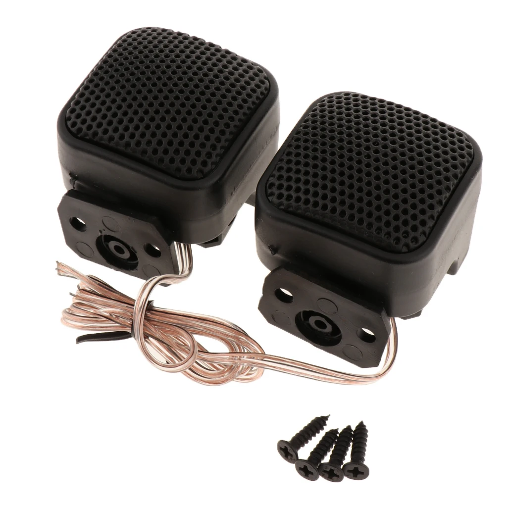 2pcs Car Mini Tweeter Speakers 500W Car Silk Square Tweeters Treble Speakers Auto Horn Audio Music Stereo Speaker Loudspeaker