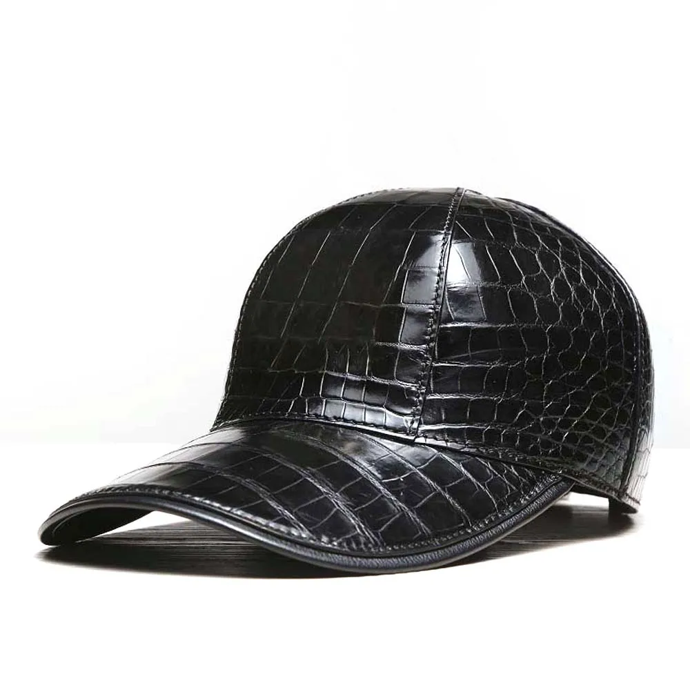 

linshe new arrival crocodile skin cap Hat Men and women Sun hat Hip hop hat Men's tide peaked cap Adjustable