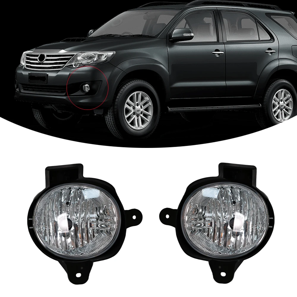 For Toyota Hilux Vigo Champ 2011 2012 2013 2014 M&C Car Fog Light Assembly Kit Front Bumper Fog Lamp Replacement Harness Switch