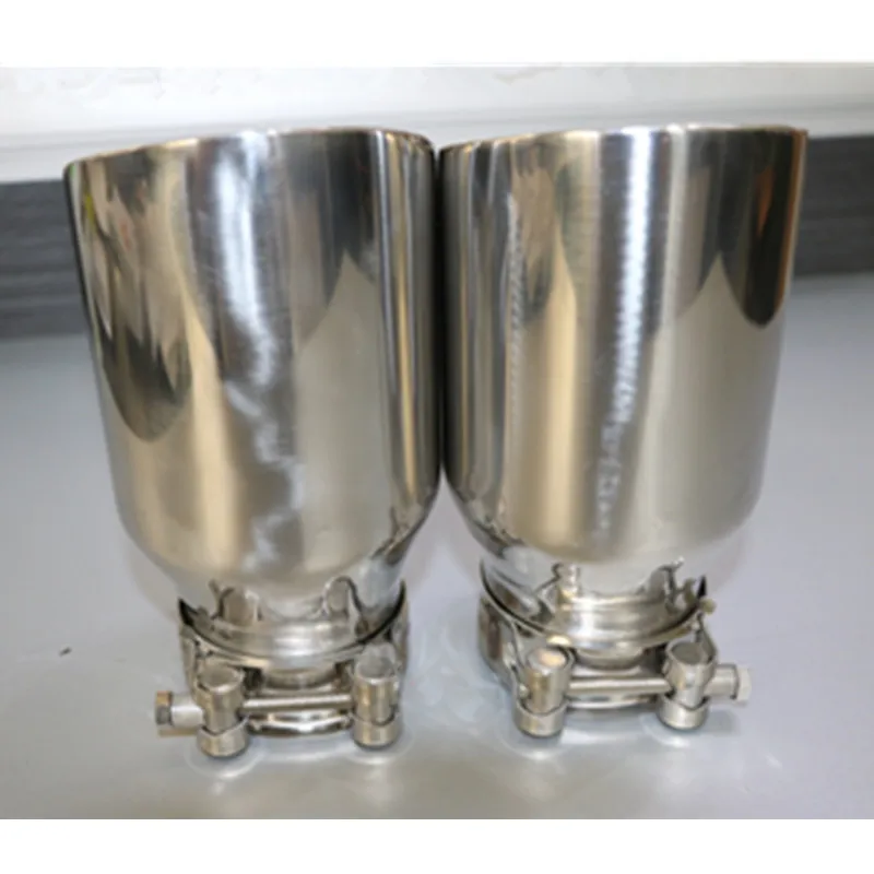 High-quality:Inlet 63mm to Outlet 89mm stainless steel universal Exhaust Tip, Escape car exhaust tip 1 piece