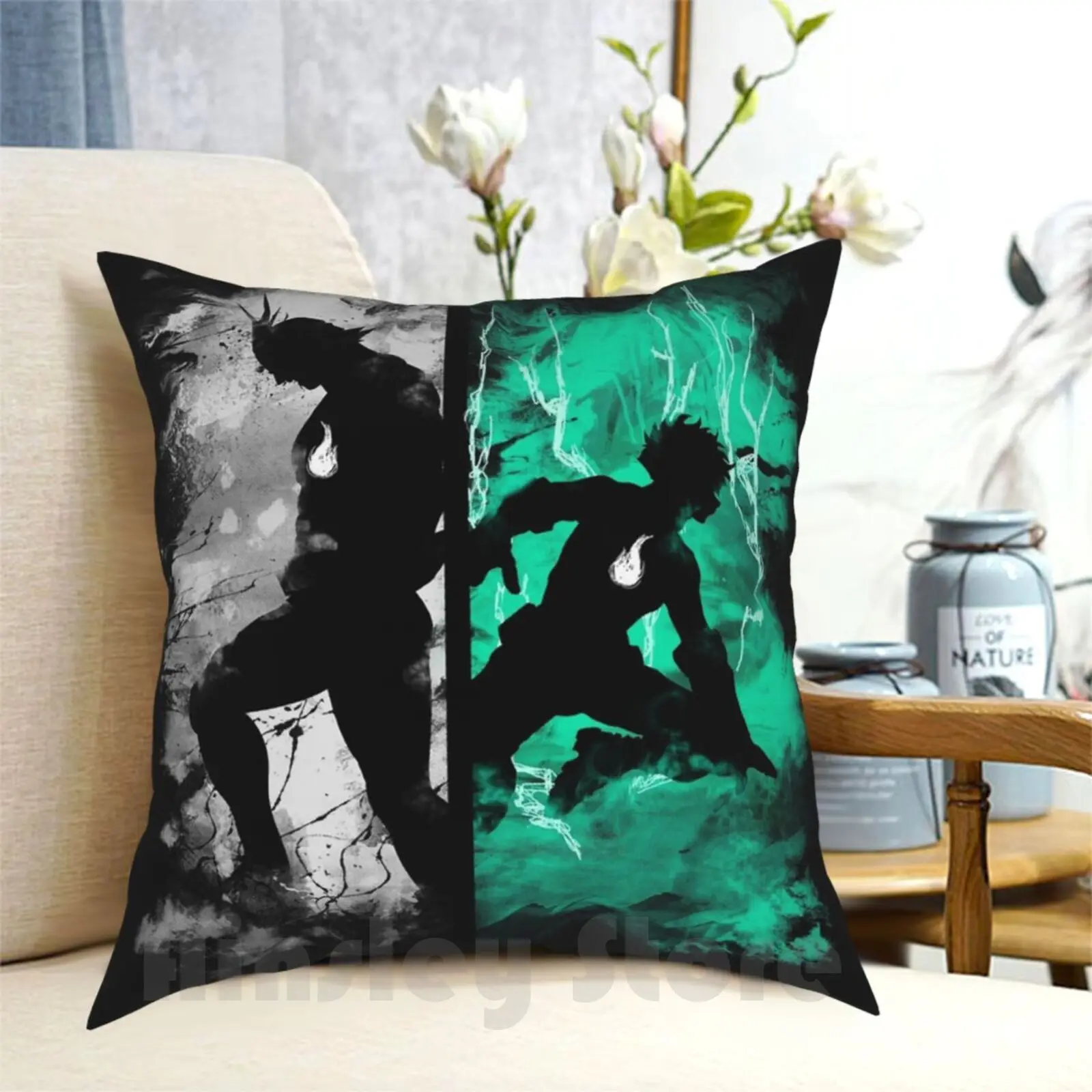 

One For All Pillow Case Printed Home Soft Throw Pillow Boku No Hero Deku Midoriya Hero One For All All For One Power
