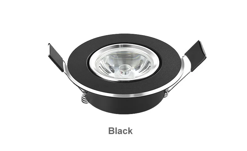 Foco de luz Led de 1,5 W, 3W, 12V, 24V, regulable, 220V, recorte empotrado, 50mm, iluminación decorativa negra para armario de vino